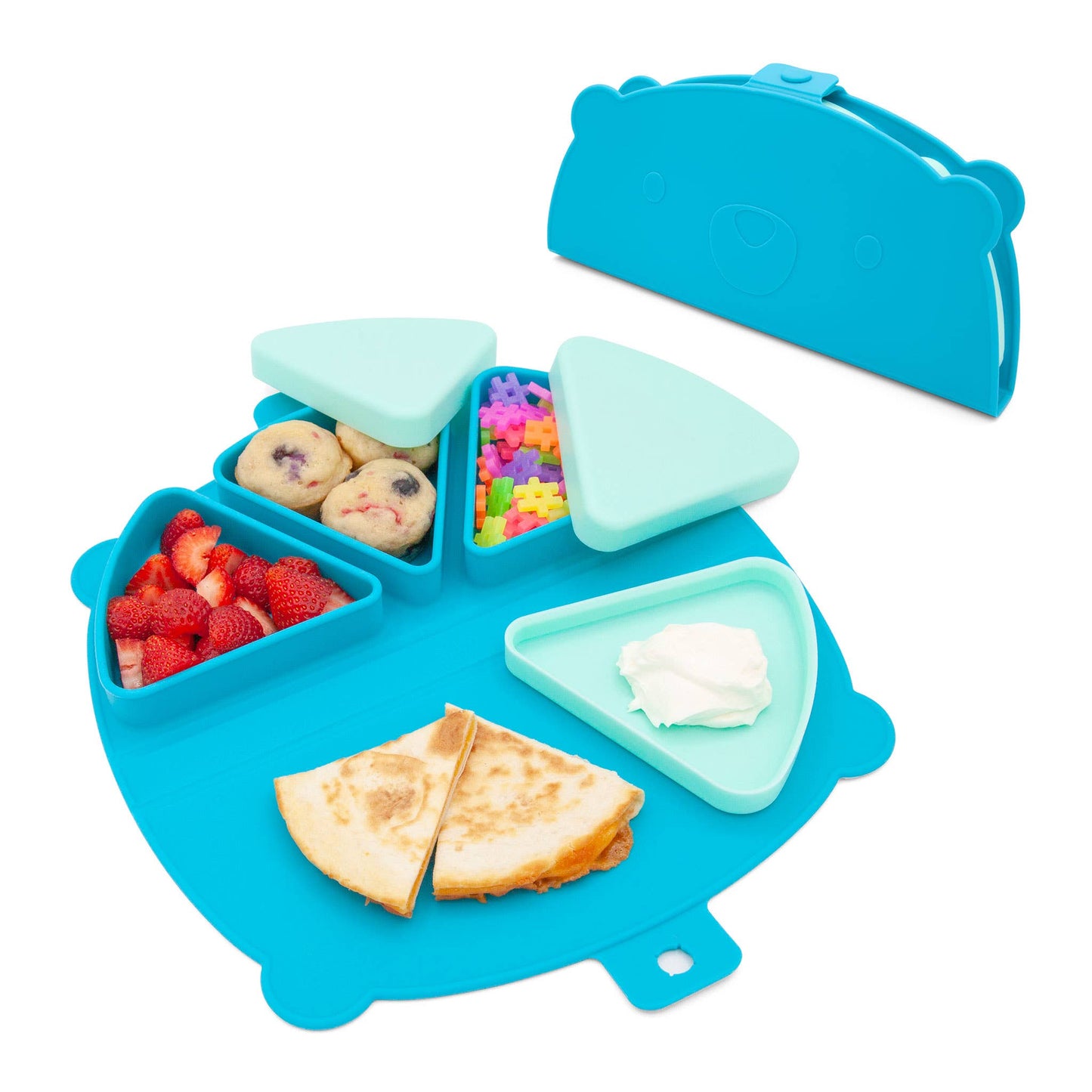 321 Grow On-the-Go Silicone Snack Mat - Ocean