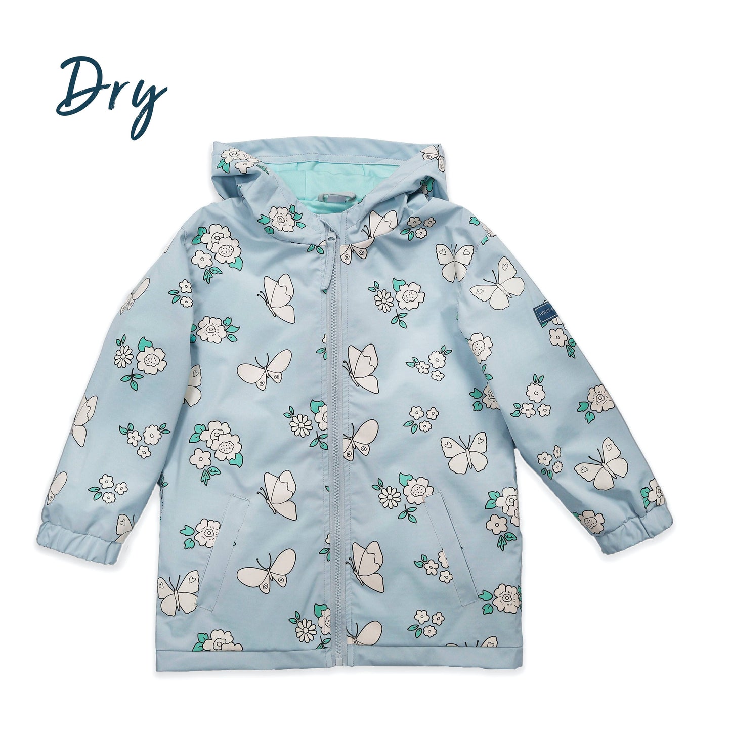 Flower and Butterfly Color Changing Raincoat