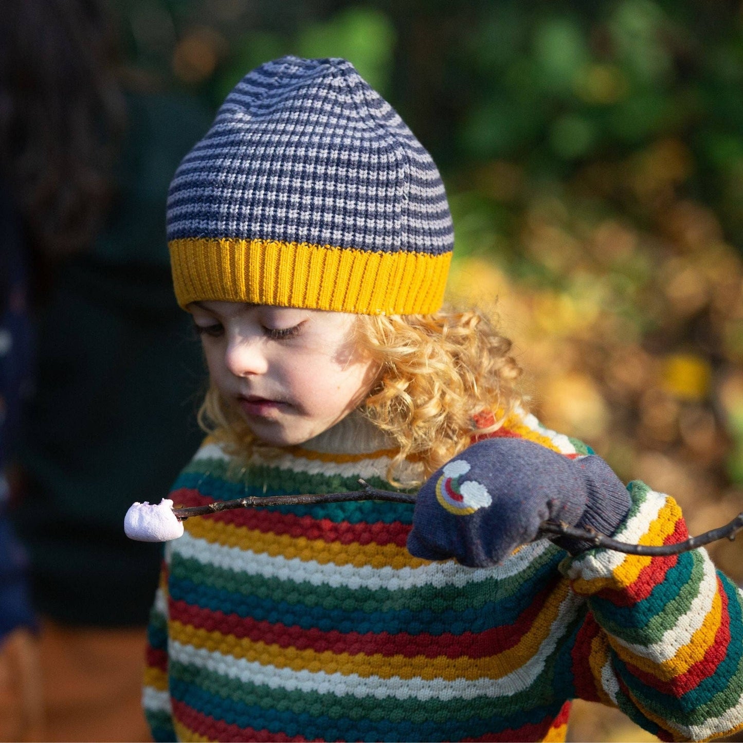 From One To Another Honeycomb Rainbow Snuggly Knitted Jumper