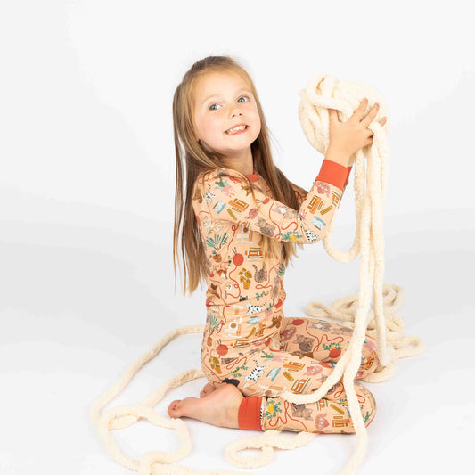 Cats Meow Pets Kids Bamboo Pajamas Toddler Sleep Set