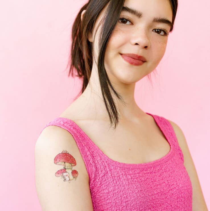 Shroom Kittens Tattoo Pair