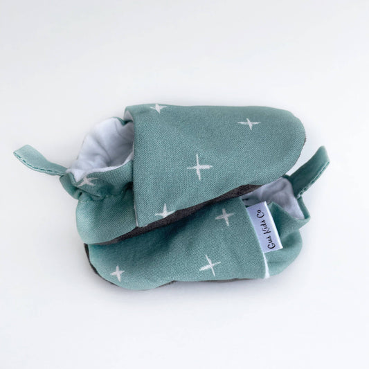 Dusty Mint + Baby Shoes