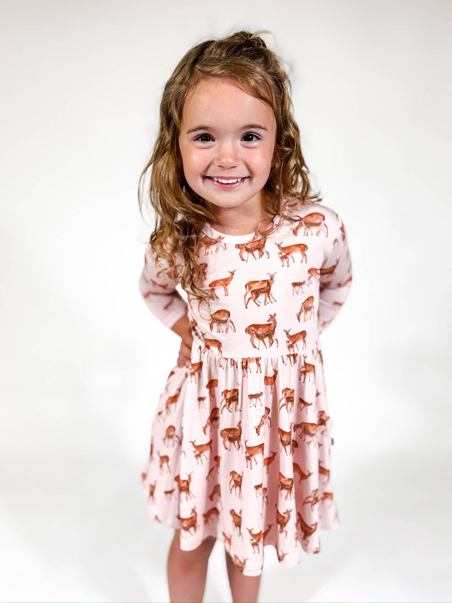 Does & Fawns- 3/4 Sleeve Dress