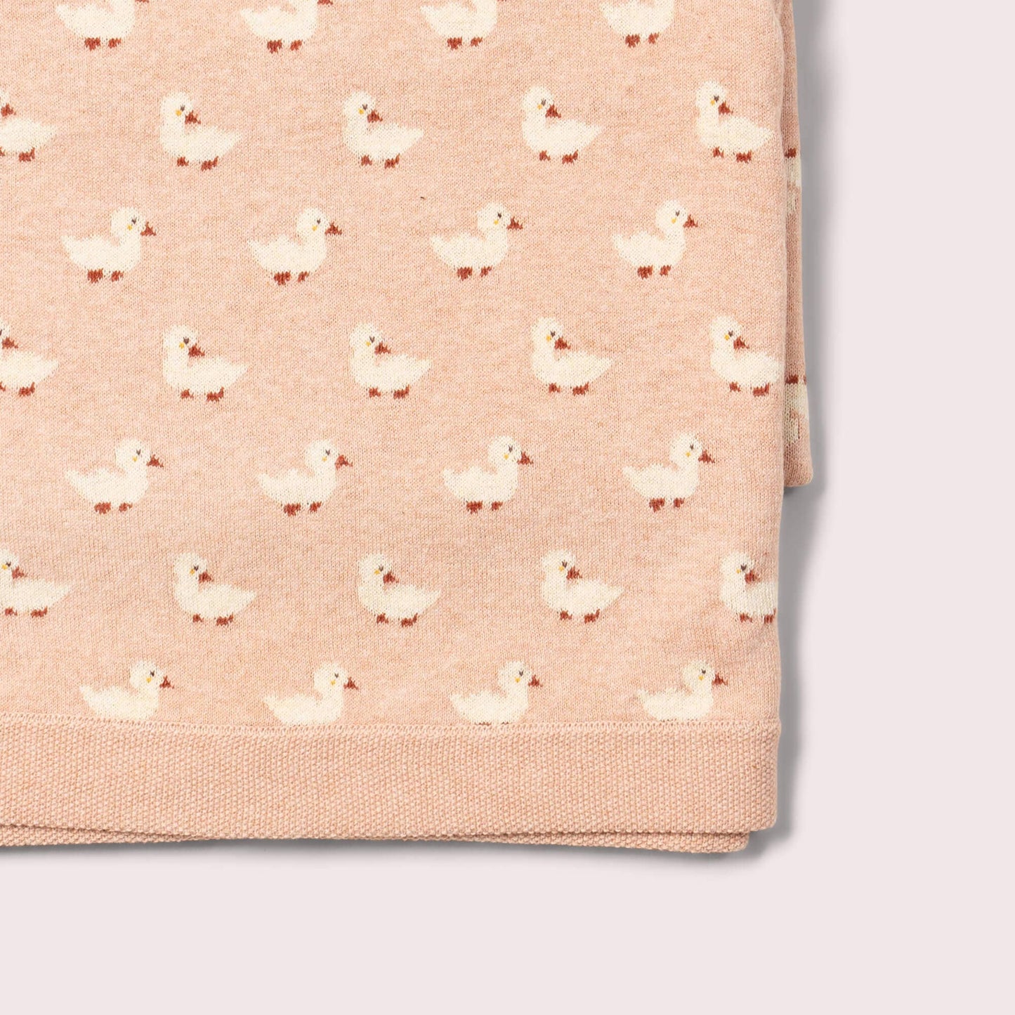 Puddle Ducks Knitted Organic Baby Blanket