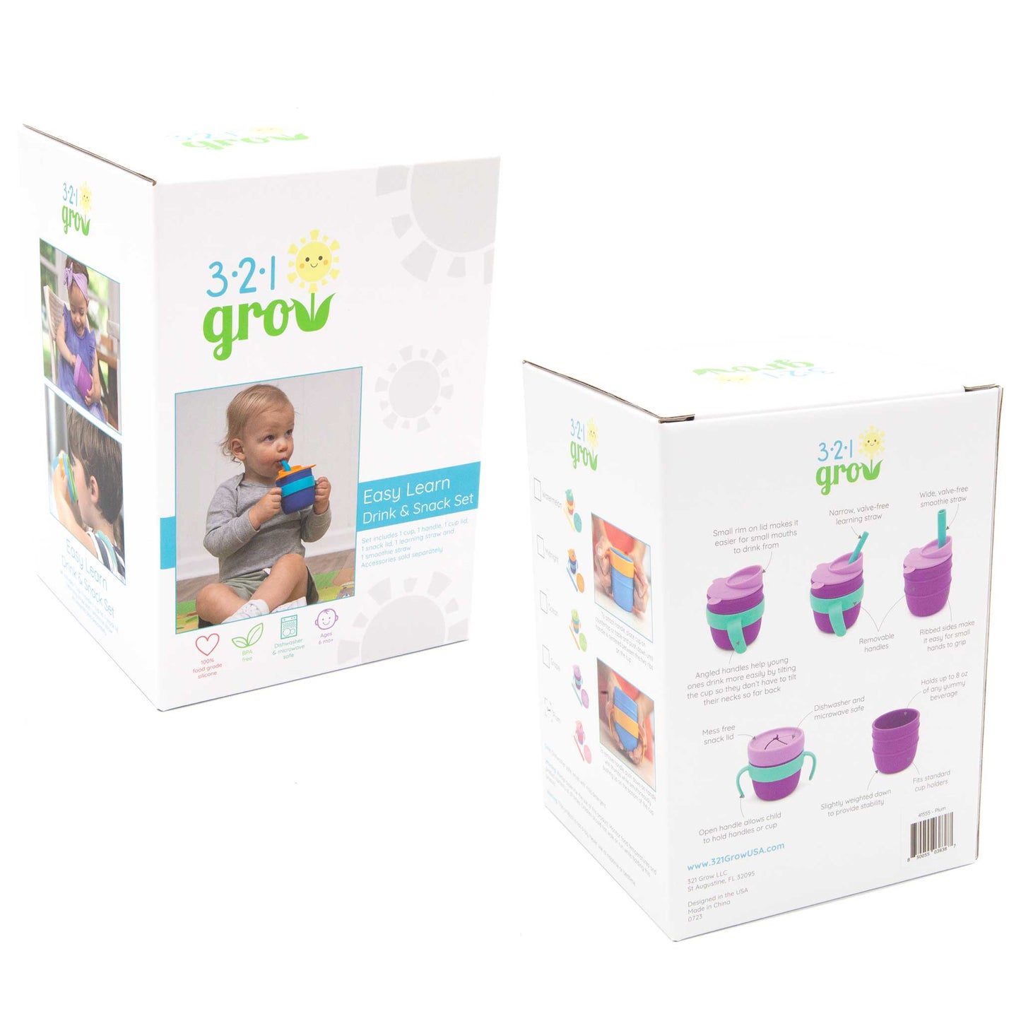 321 Grow Easy Learn Silicone Drink & Snack Set