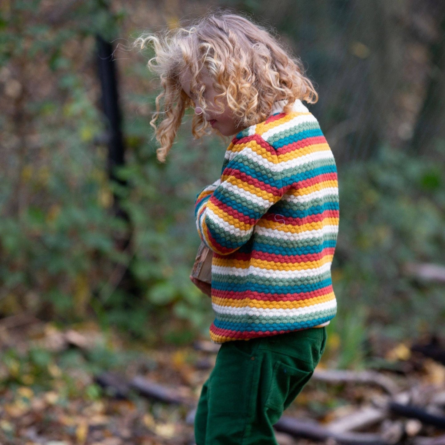 From One To Another Honeycomb Rainbow Snuggly Knitted Jumper