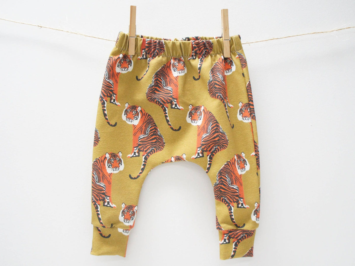 Joggers - Baby/toddler/kids Pants - Tigers On Ochre