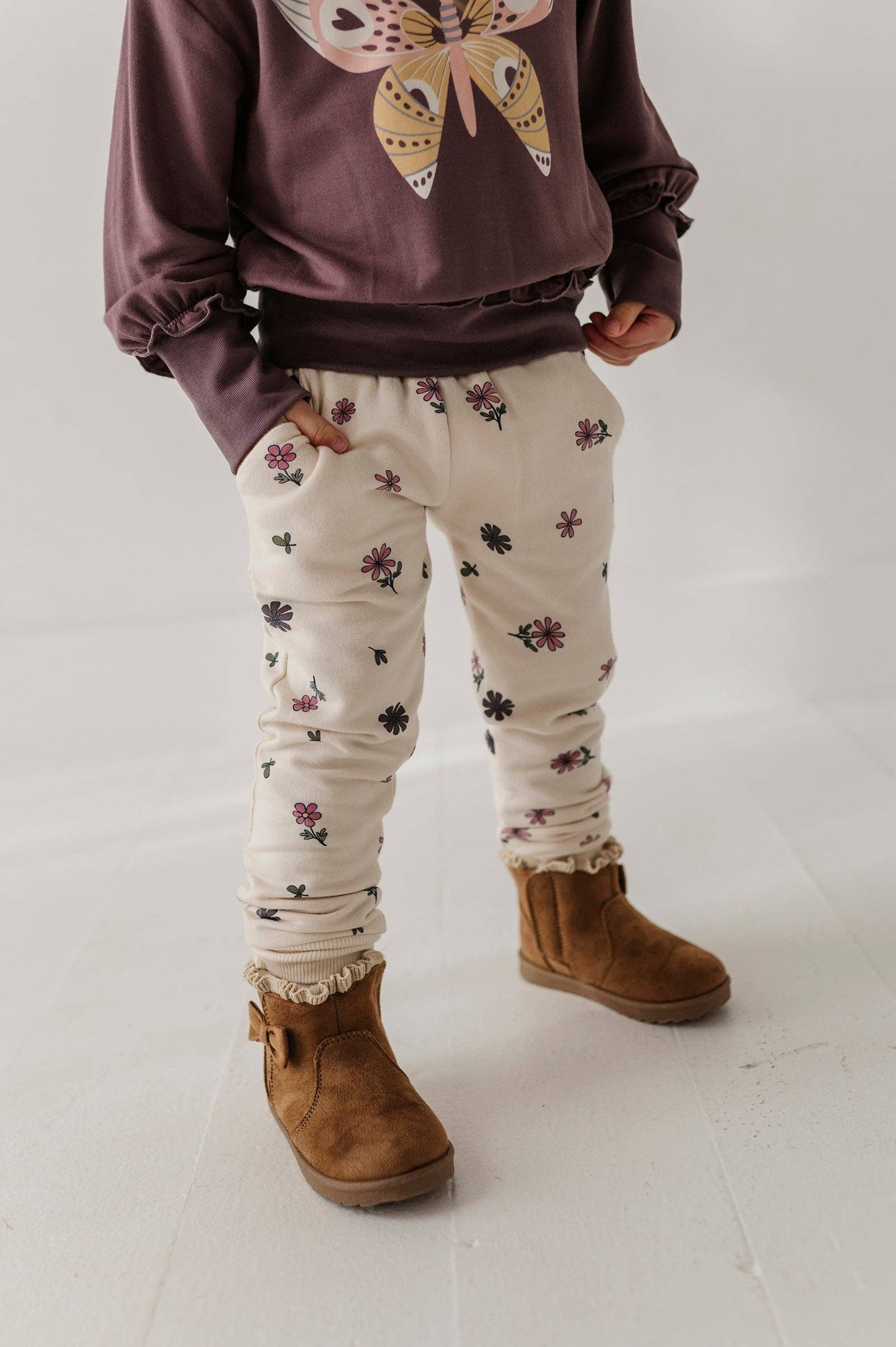 Babysprouts Girl's Fleece Sweatpants