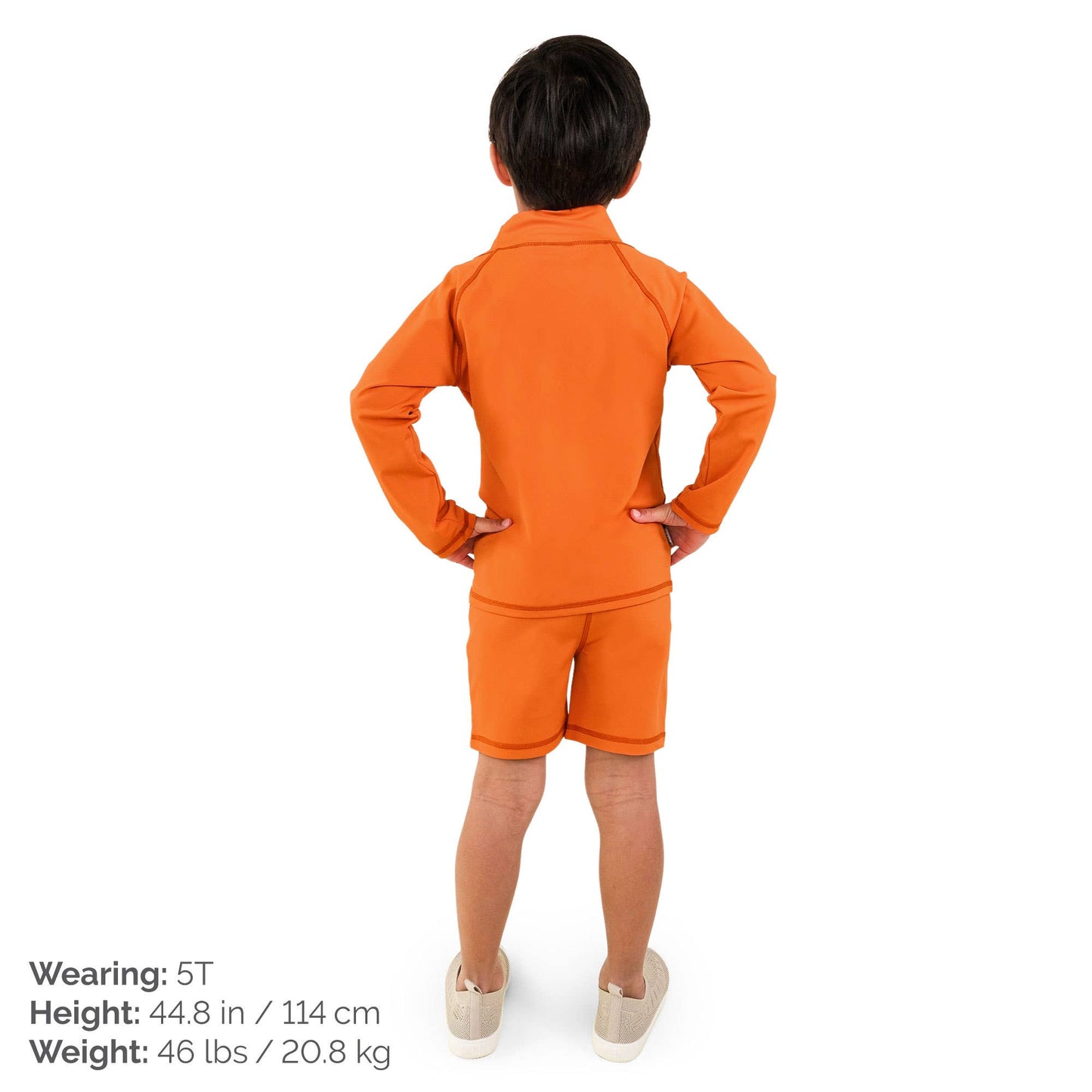 Tangerine | Kids UV Swim Trunks