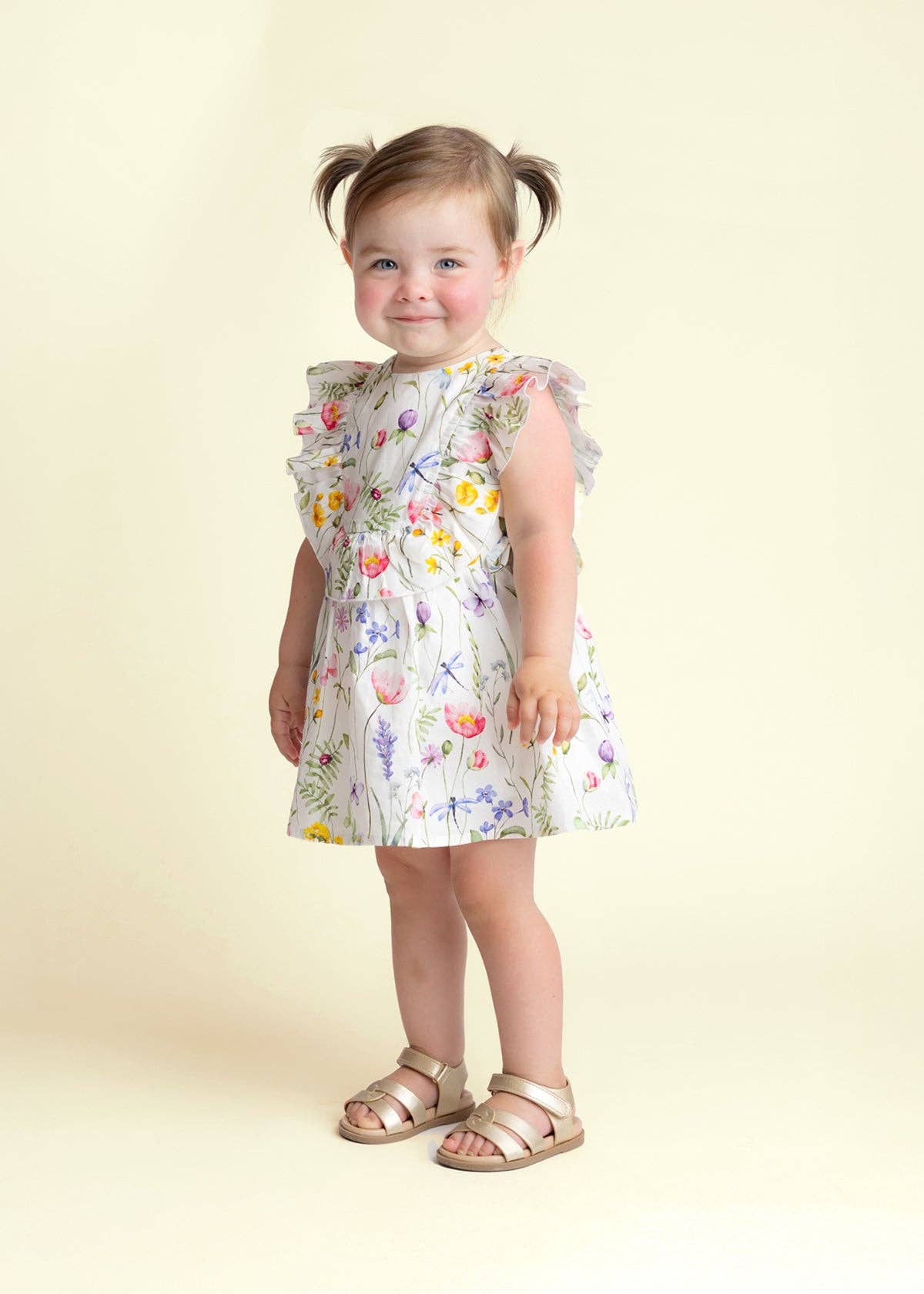 Ladybug Lane Cap Sleeve Floral Dress