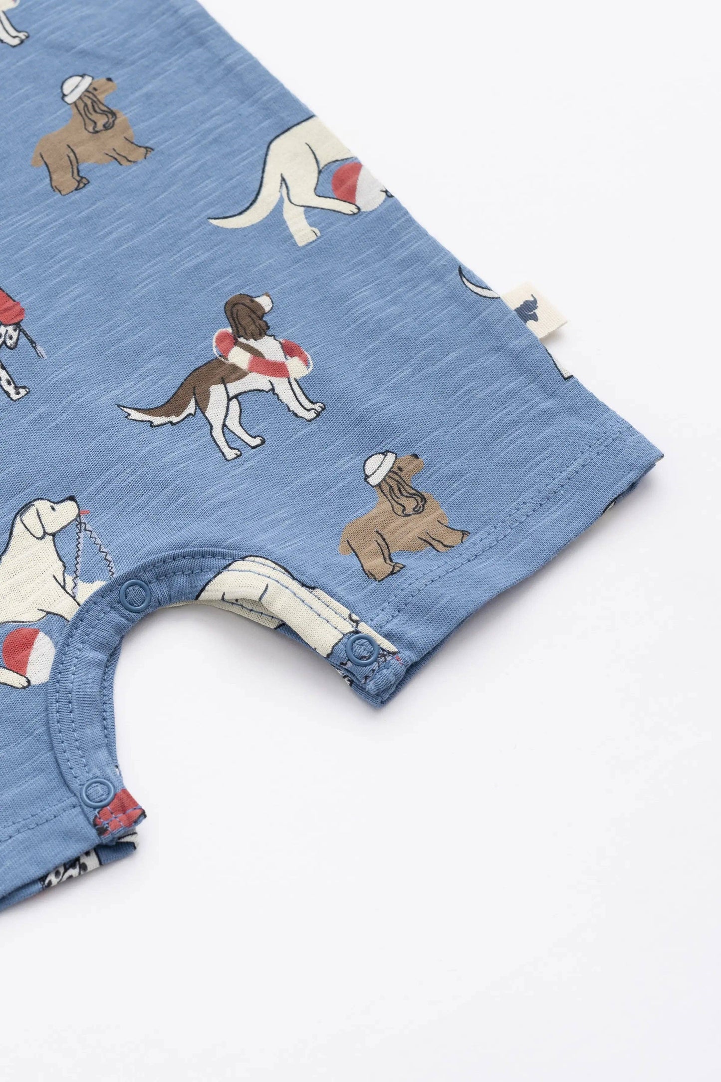 Baby Slub Shorty Romper_Nantucket Pups
