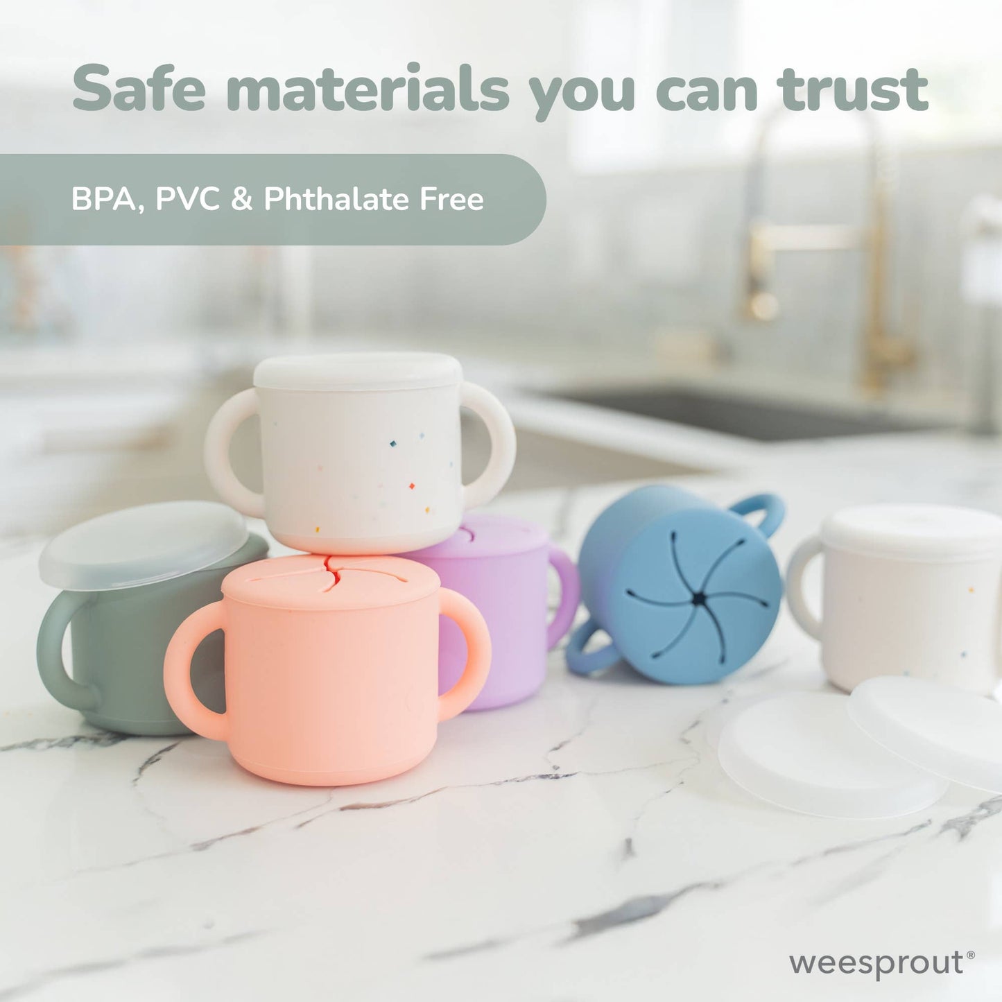 Silicone Spill-Proof Snack Cup for Babies & Toddlers