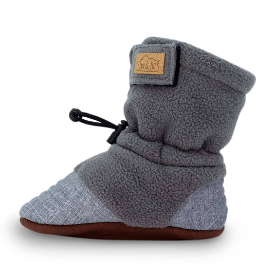 Heather Grey | Baby Stay-Put Cozy Booties