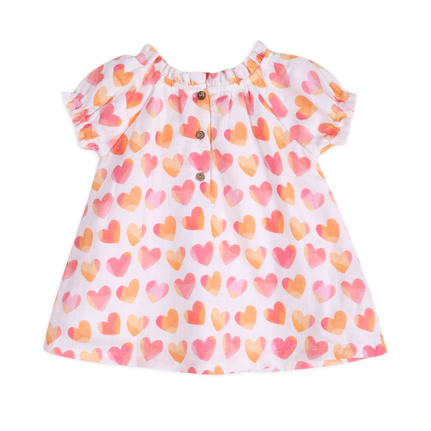 Hearts Baby Dress + Bloomer (Organic)