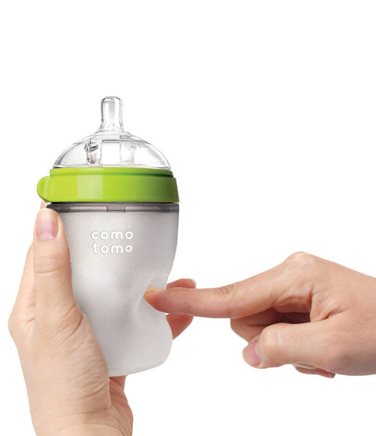 Comotomo Baby Bottle, Single Pack - 8oz - Green