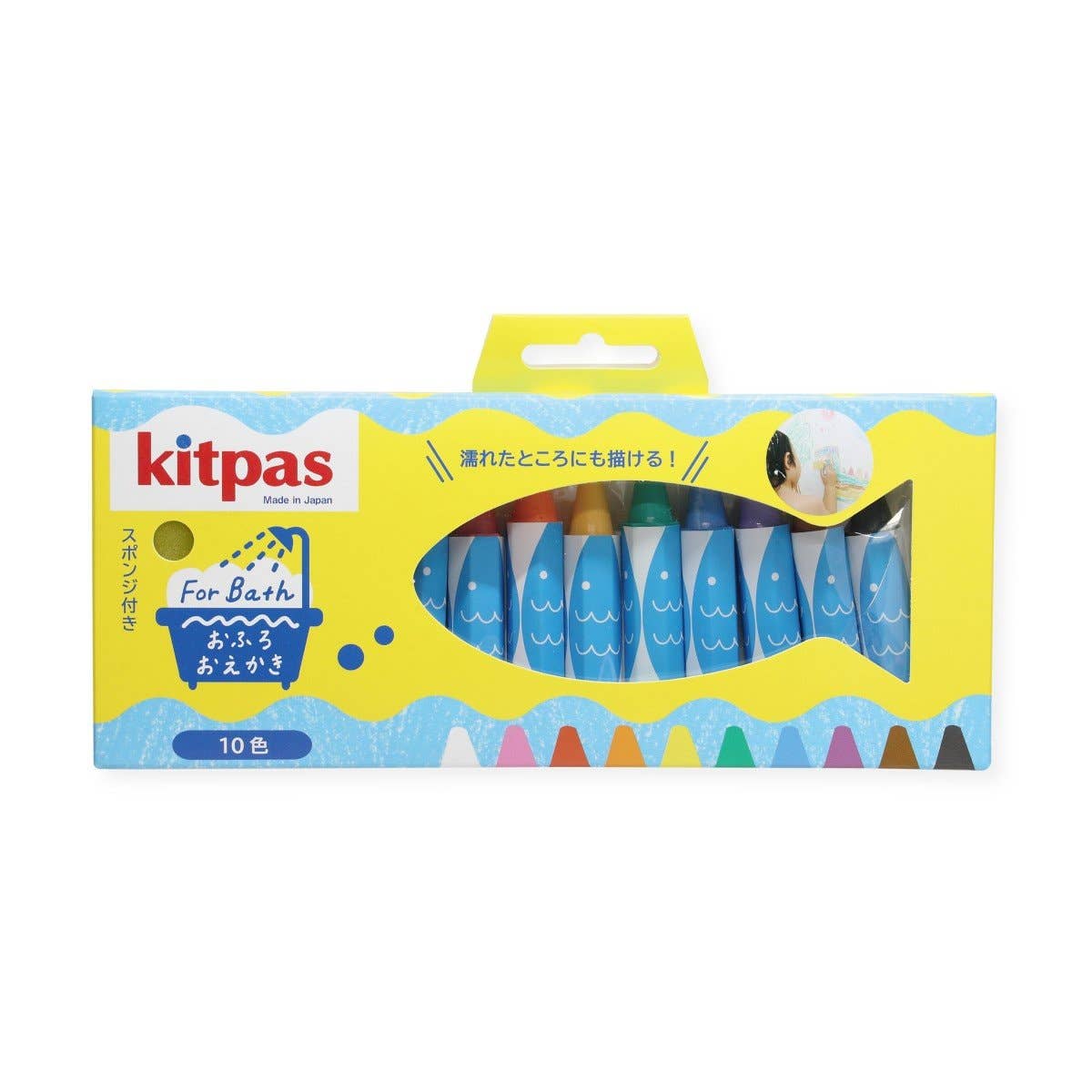 【Rice Wax】Kitpas for Bath 10 Colors With Sponge