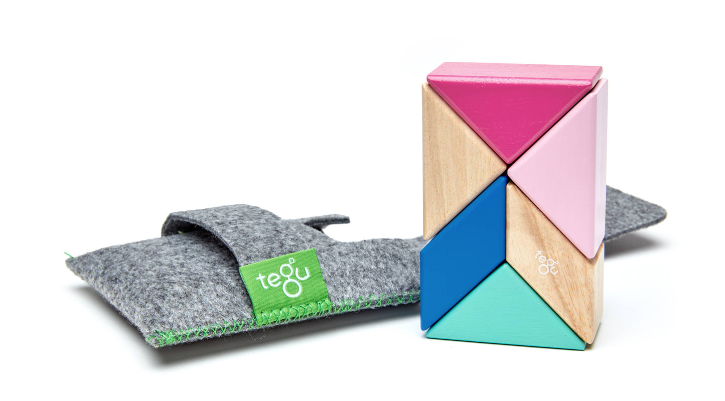 Pocket Pouch Prism - Magnetic Wooden Block Set- Tints