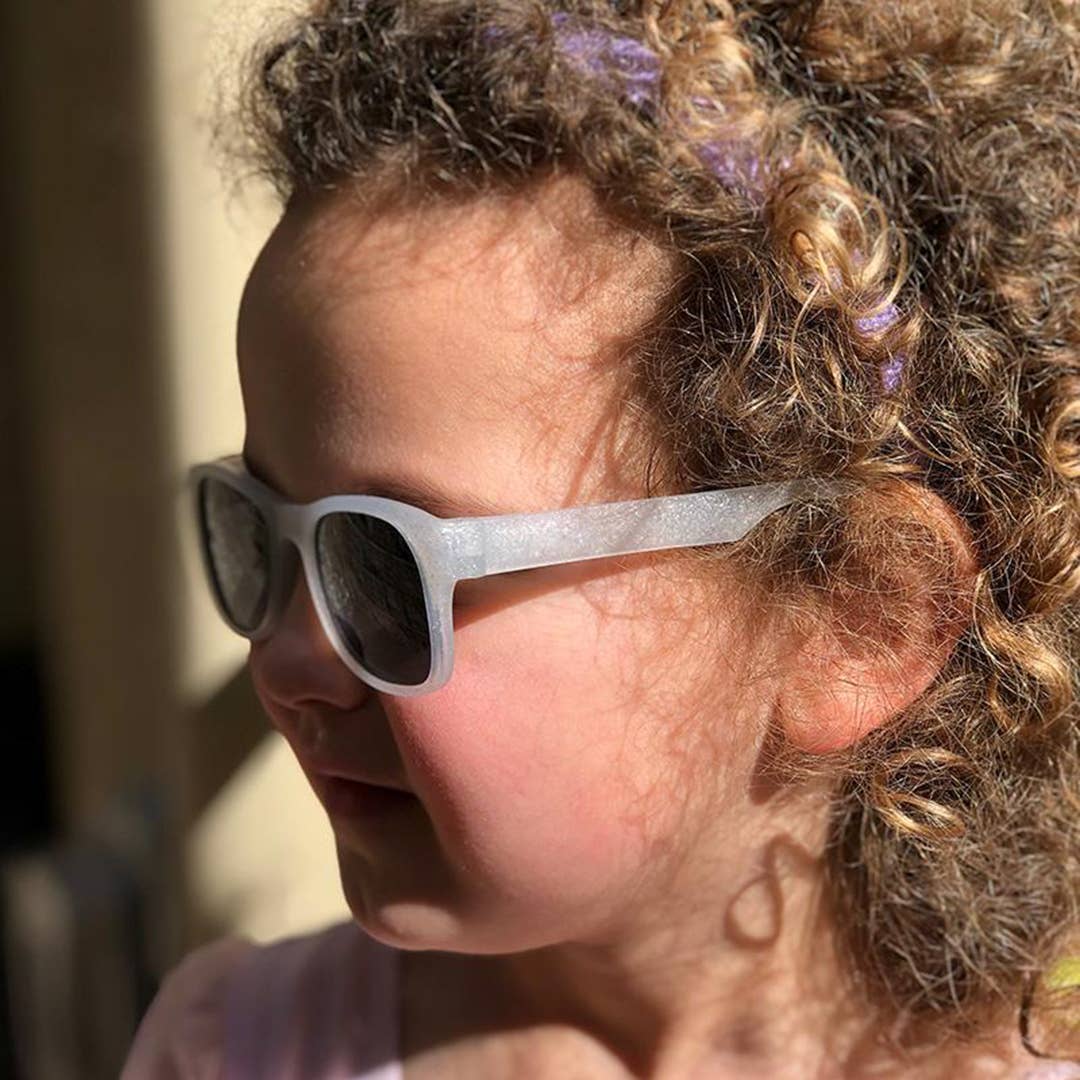 Silver Glitter Sunglasses