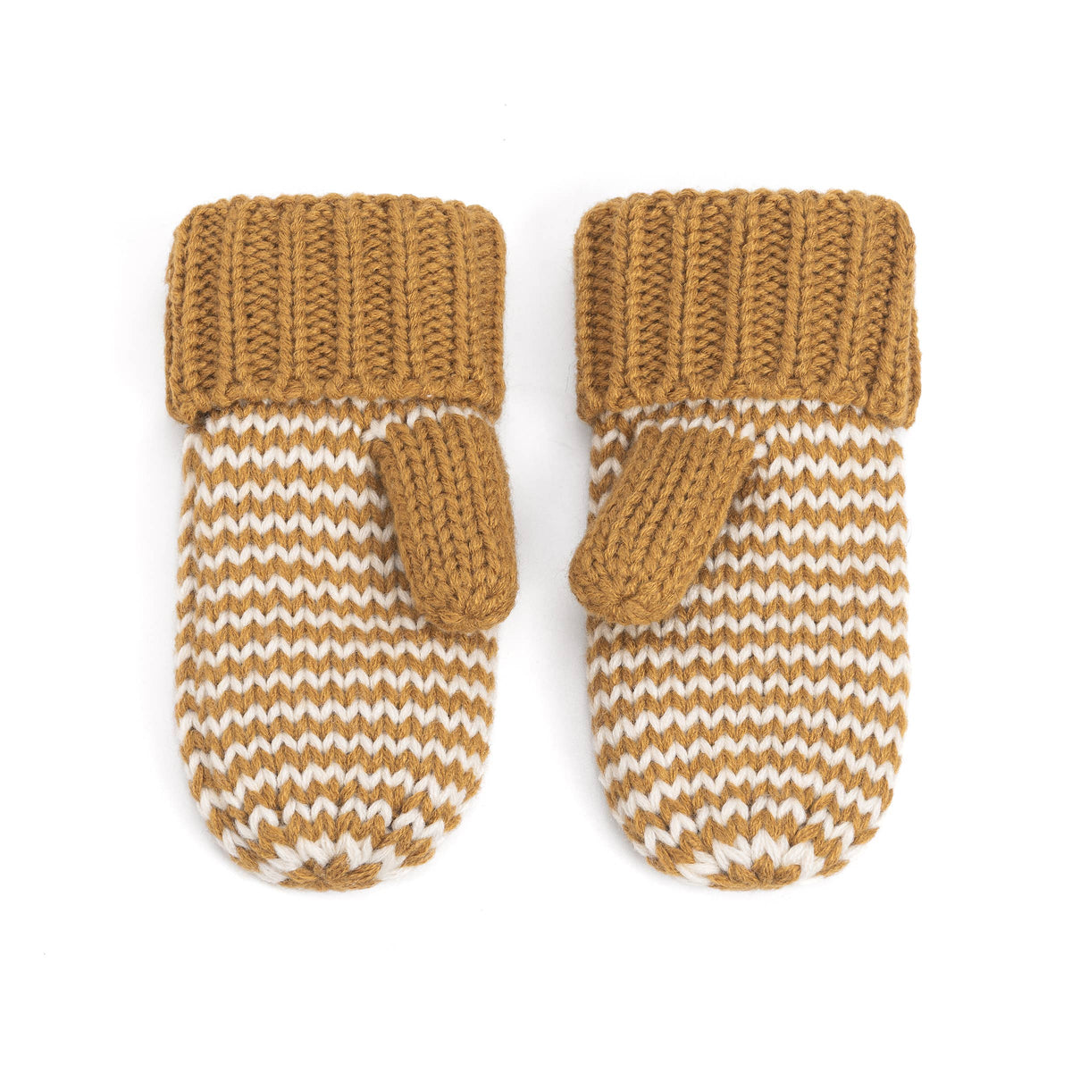 Classic Knit Winter Mittens for Kids 1-12, Stripe Pattern