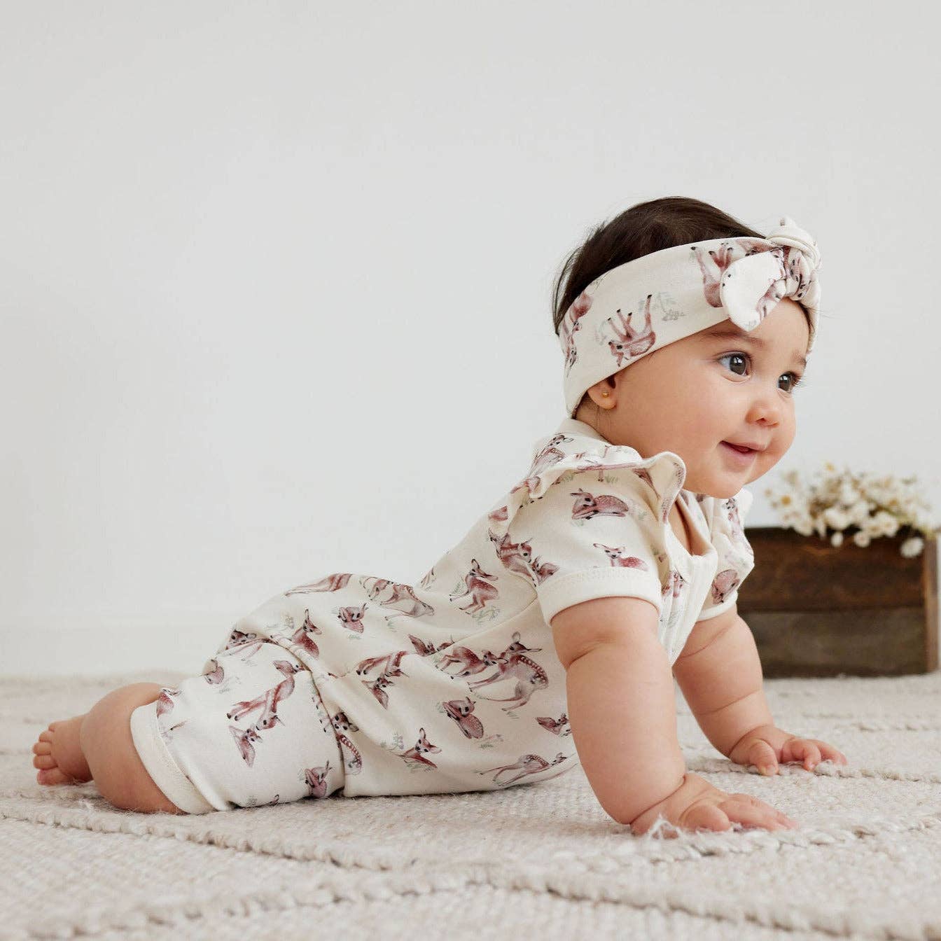 Fawn Meadow Zip Romper