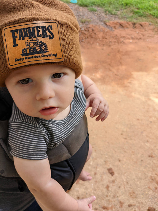 Tractor Farm Country Western Beanie for Kids | 4 Colors