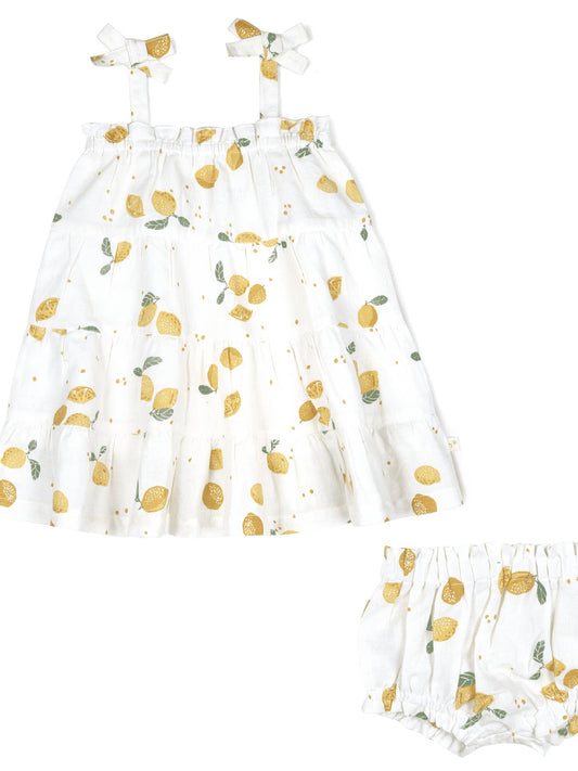 Organic Tiered Strap Dress | Citron