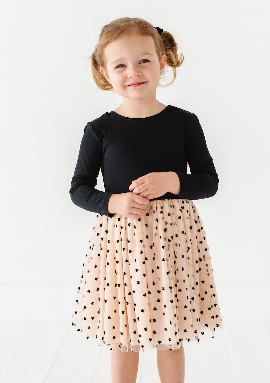 Girls Velvet Tulle Dress - Girls Holiday Dress - Margot