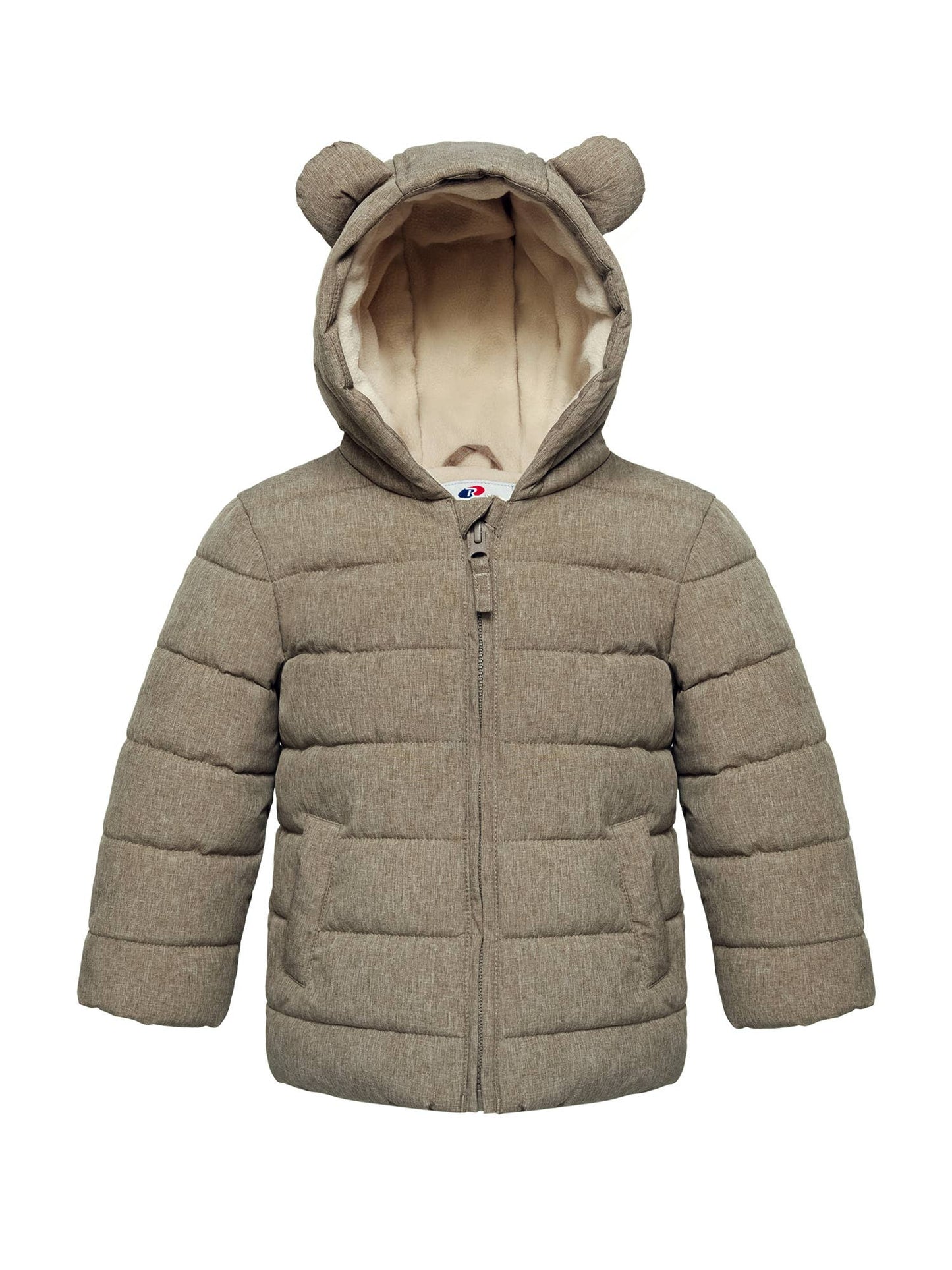 Toddler Boys' Fleece Hooded Puffer Jacket