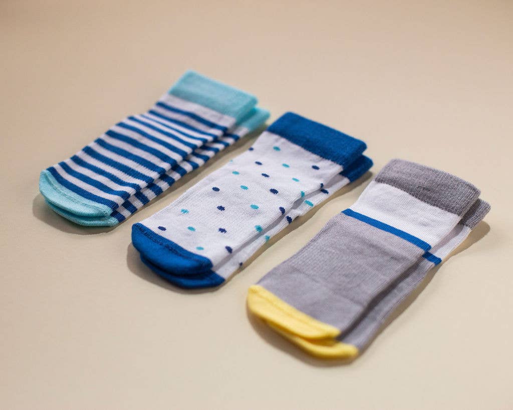 Cruz - Non-Slip Baby Socks Stripes, Polka Dot & Color-Block