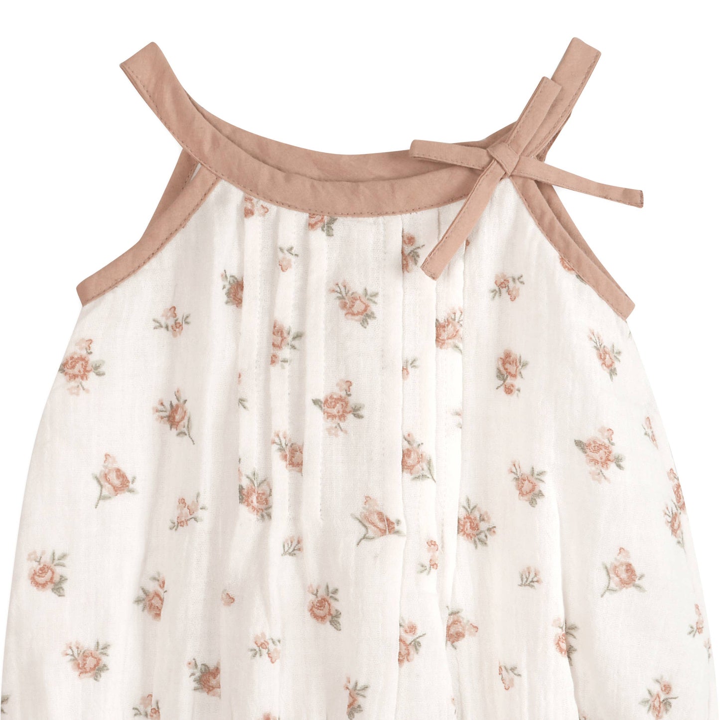 Tea Rose Floral Baby Romper + Headband (Organic)