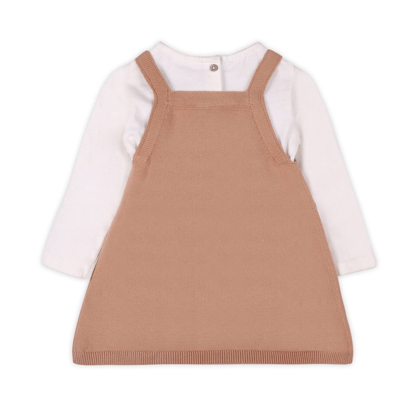 Sheep Jacquard Knit Baby Tunic Dress Set