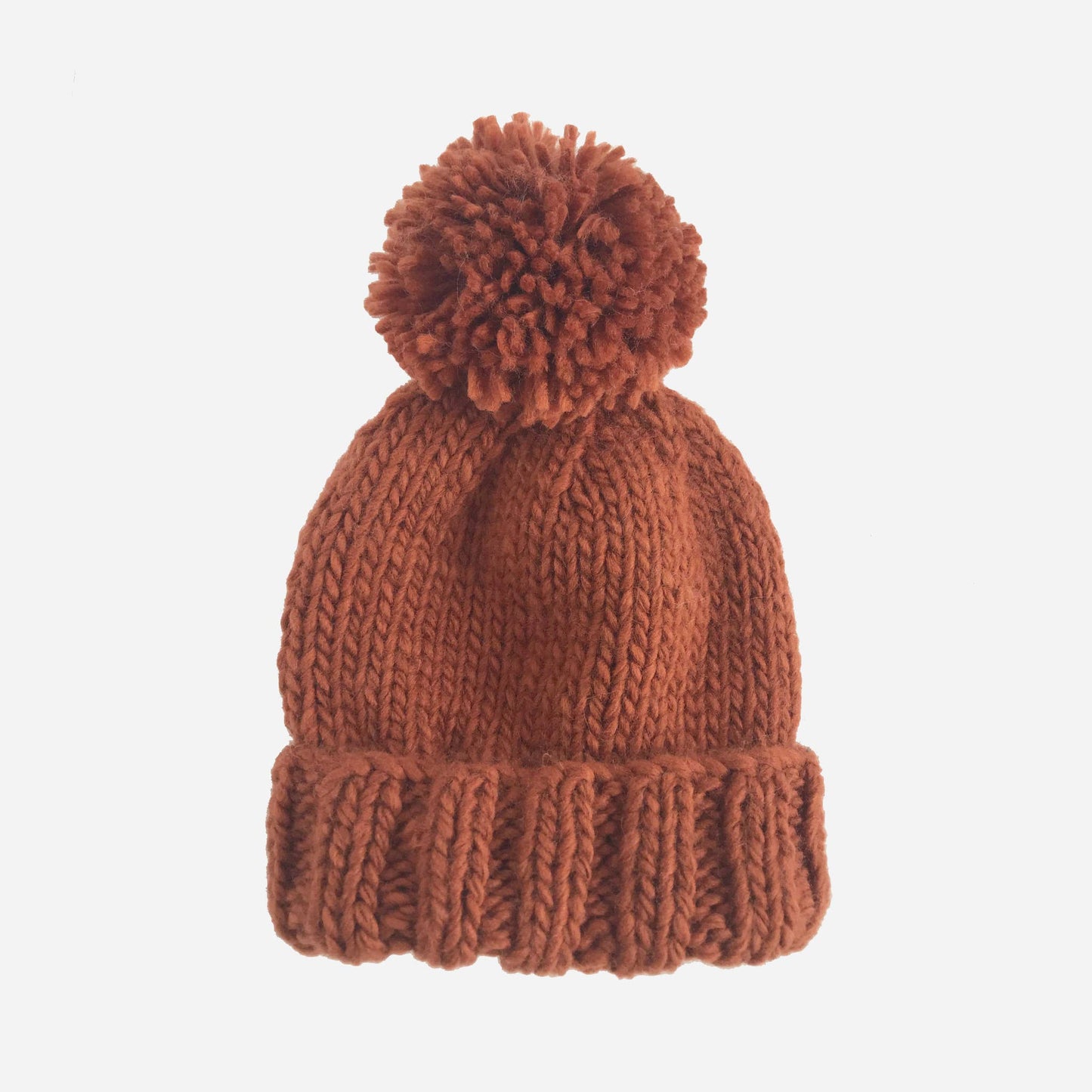 Classic Pom Hat, Cinnamon | Baby Beanie | Kids Clothing