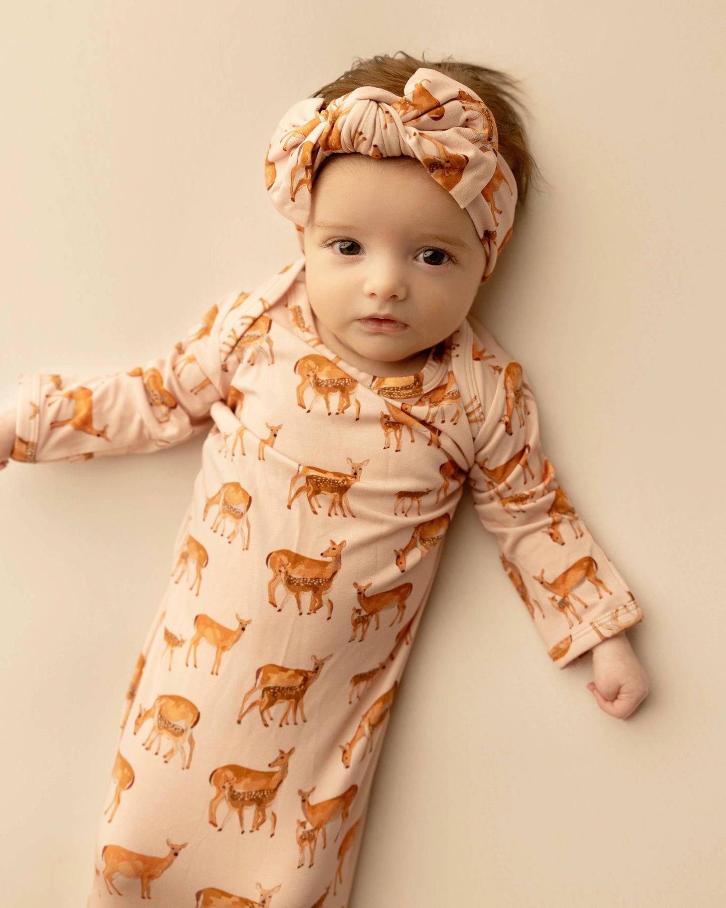 Does & Fawns - Knotted Infant Gown