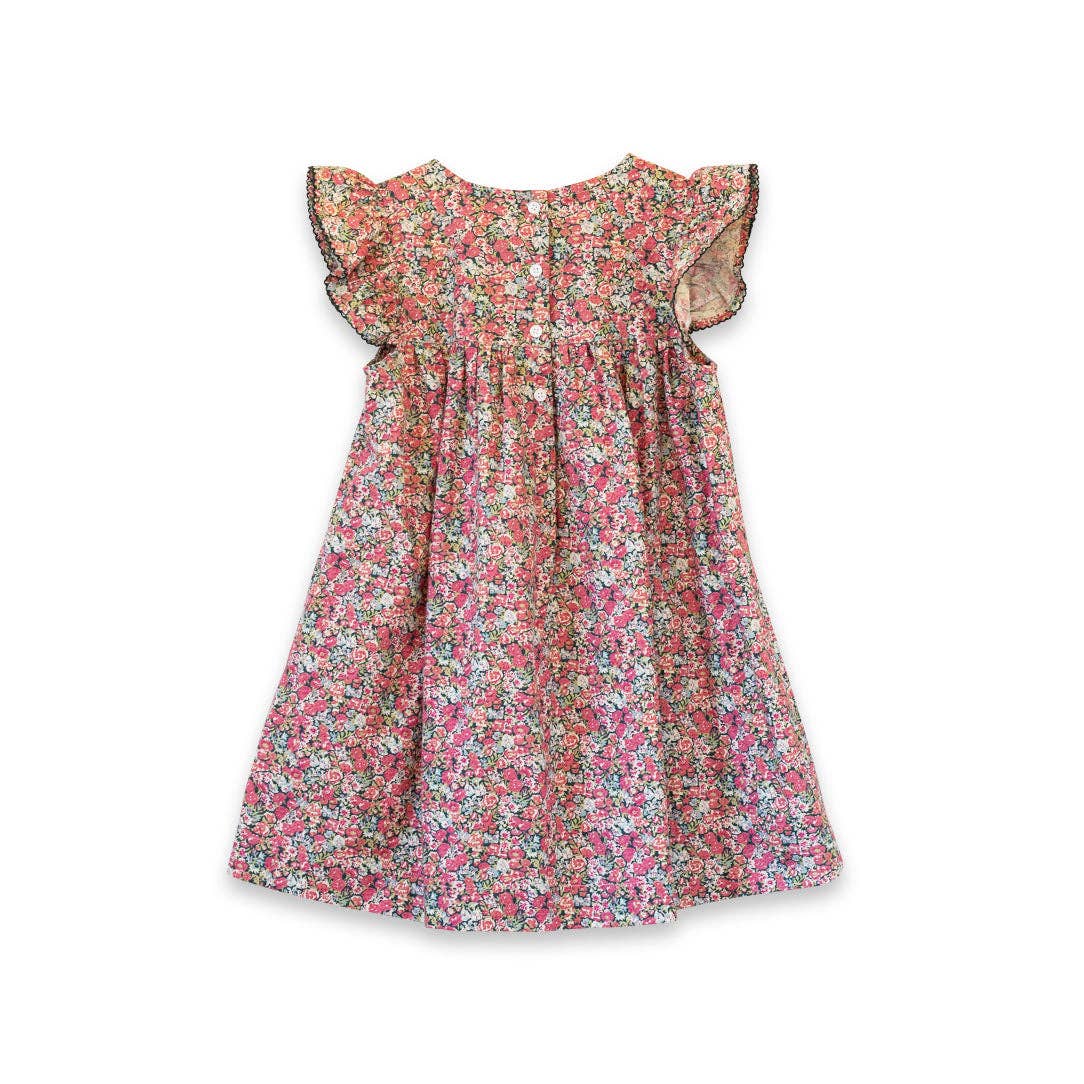 Girls Hannah Dress with Flutter Sleeves | Rosewood