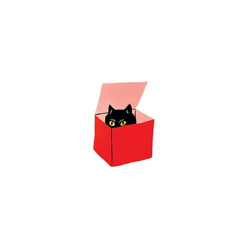 Cat in a Box Tattoo Pair