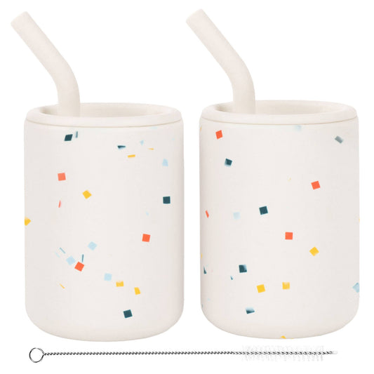 Silicone Toddler Straw Cups – 4 oz, Set of 2
