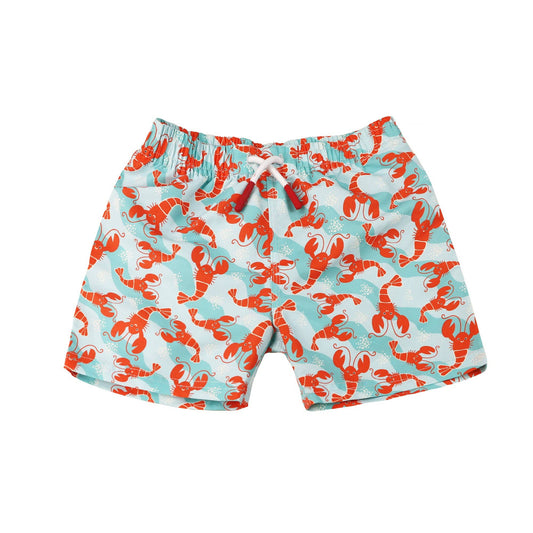 Boys Printed Swim Shorts - Logan Lobster