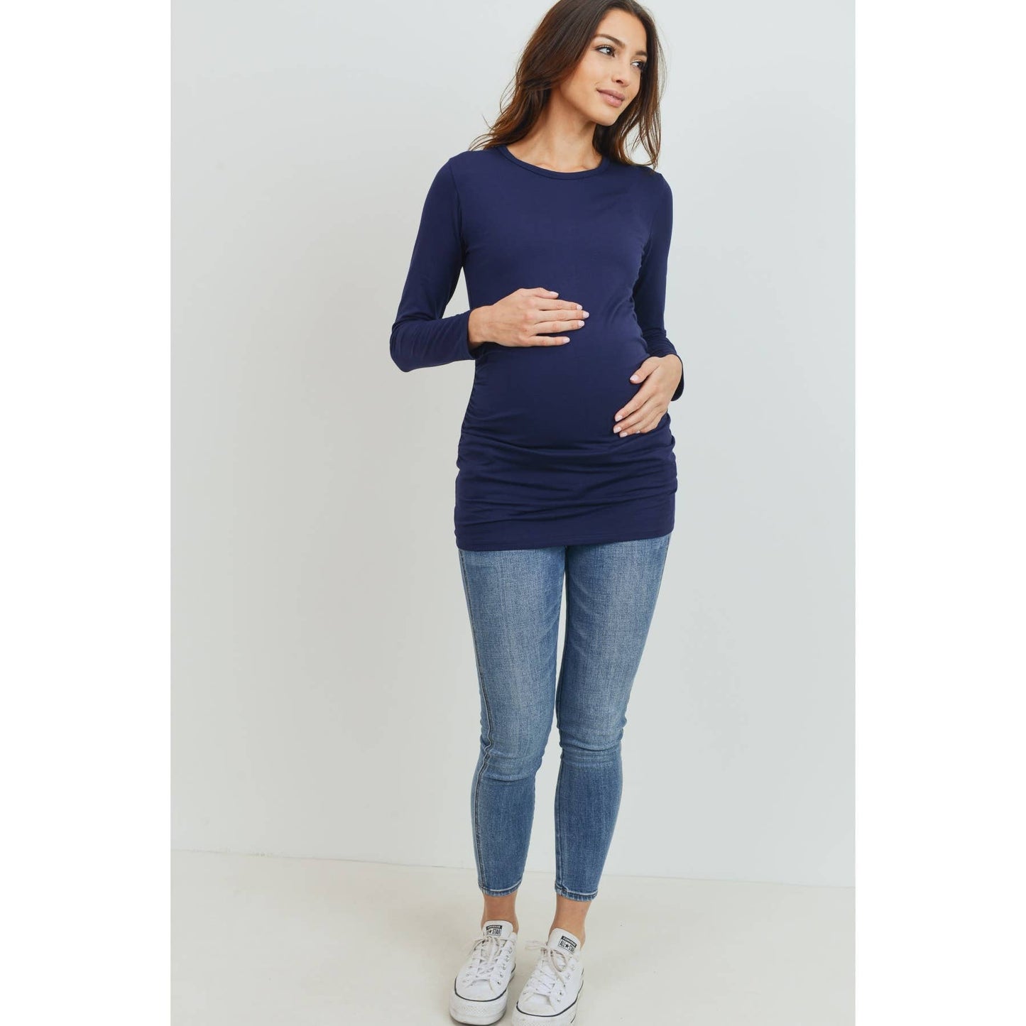Modal Jersey Round Neck Long Sleeve Top