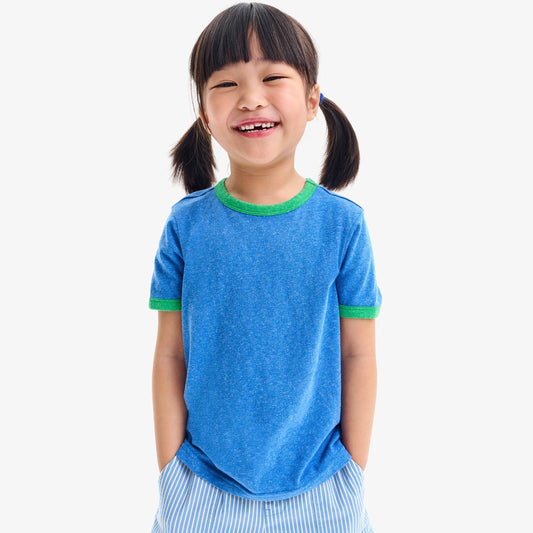 Kids heathered ringer tee