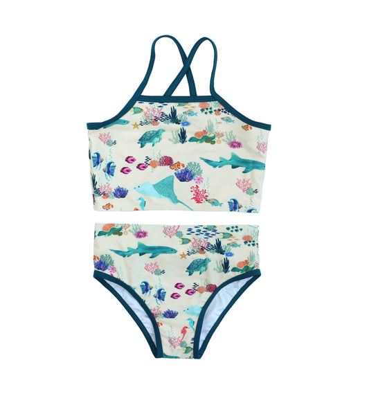 Coral Reef Bikini Girls Swimsuit