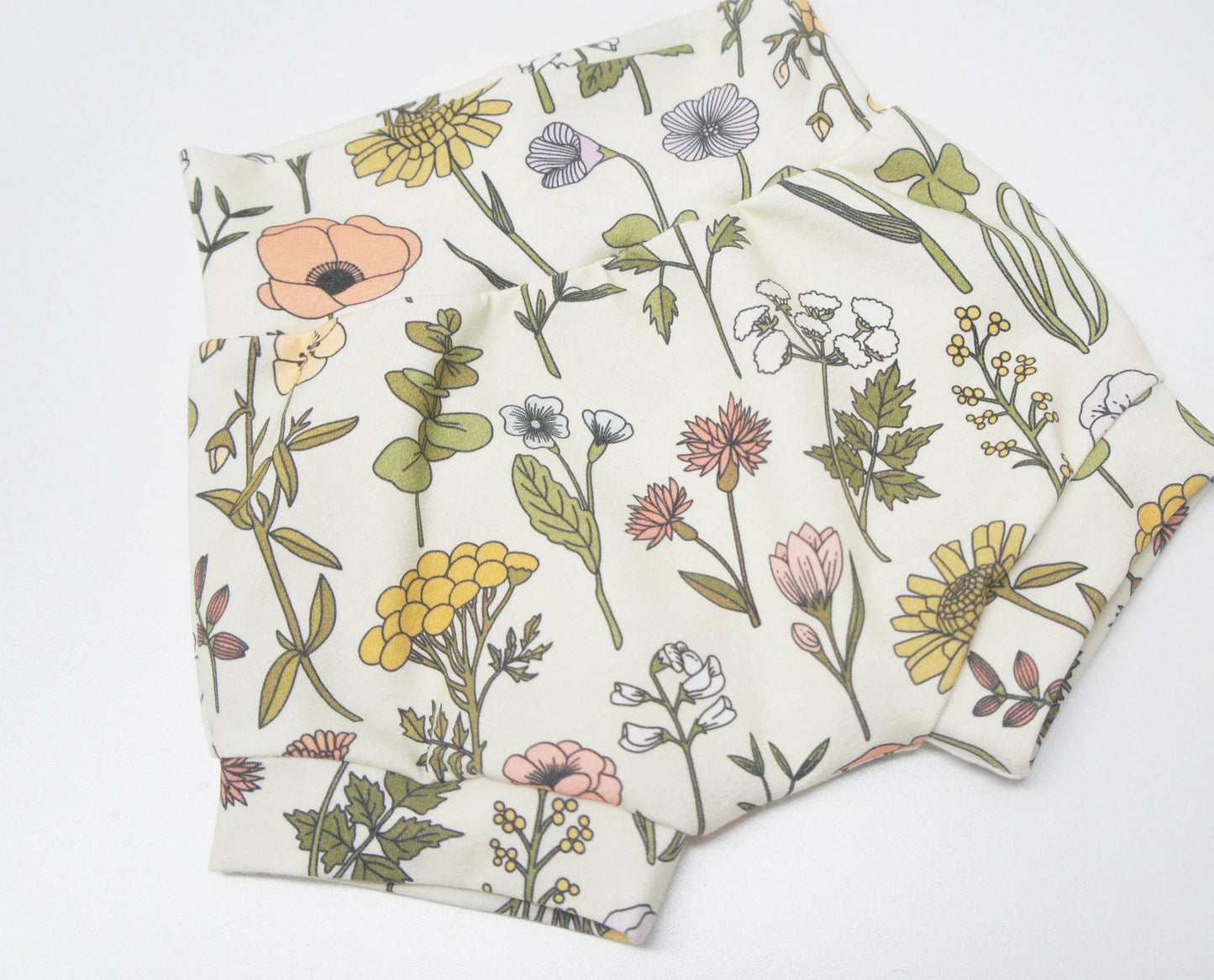 Shorties - Baby/toddler Cotton Spandex Shorties, Wildflower