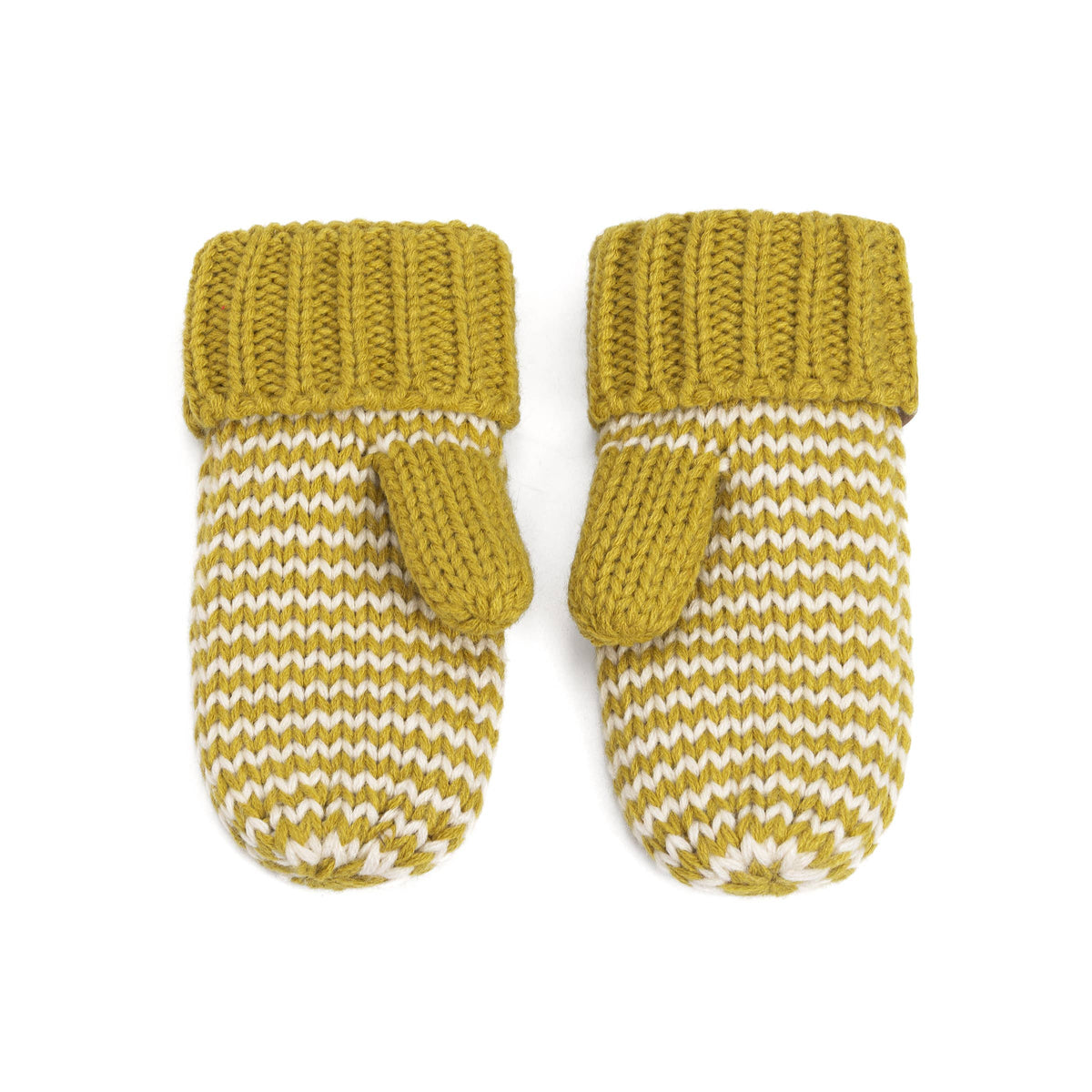 Classic Knit Winter Mittens for Kids 1-12, Stripe Pattern