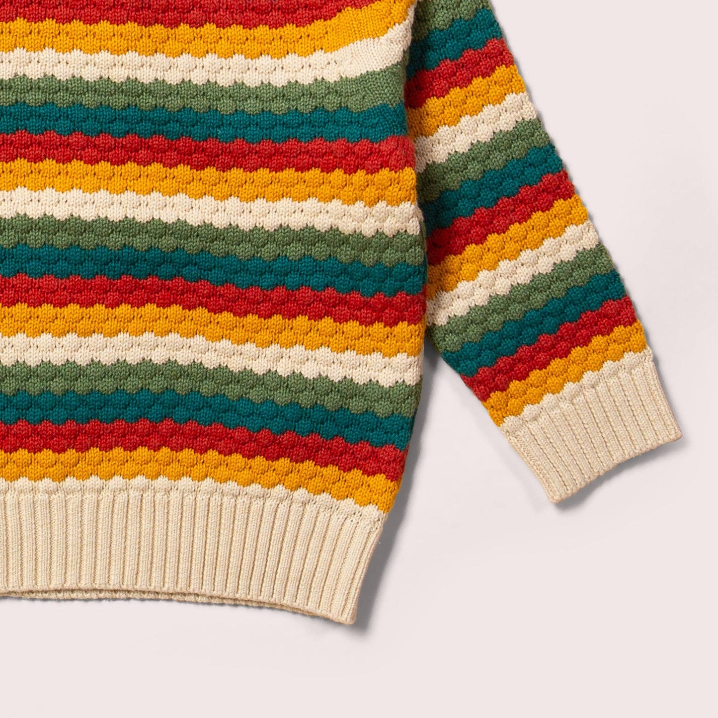 From One To Another Honeycomb Rainbow Snuggly Knitted Jumper