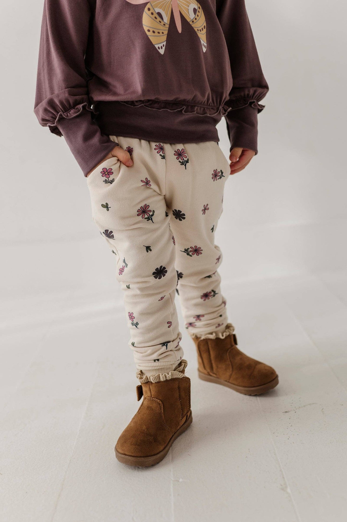 Babysprouts Girl's Fleece Sweatpants