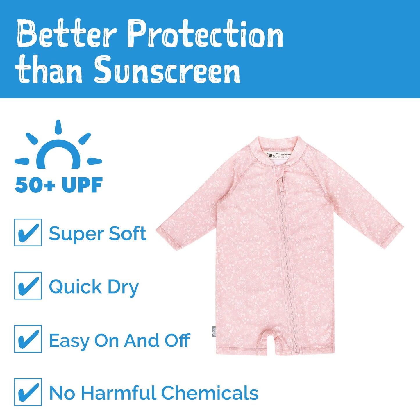 Pink Prairie | Kids One Piece UV Sun Suit