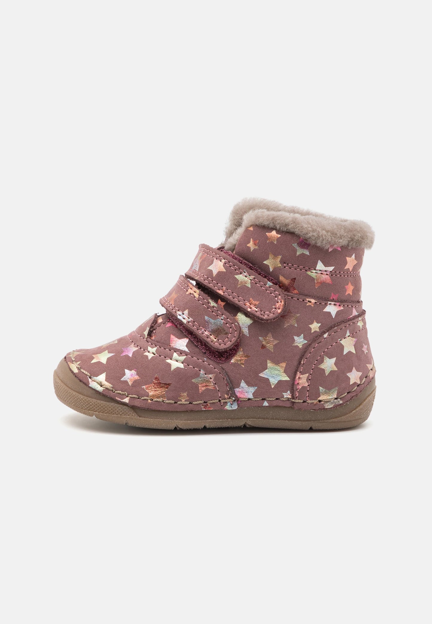 Froddo Toddler and Kids Winter Leather Ankle Boot | Pink Stars