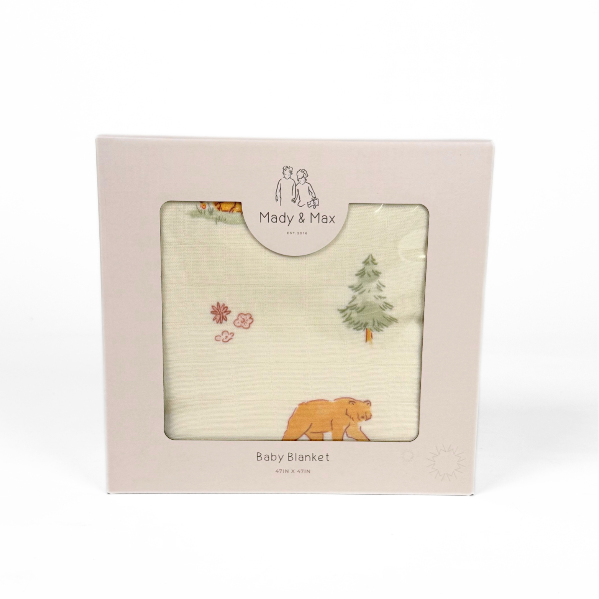 Spring Bear Bamboo Muslin 4-Layer Quilt
