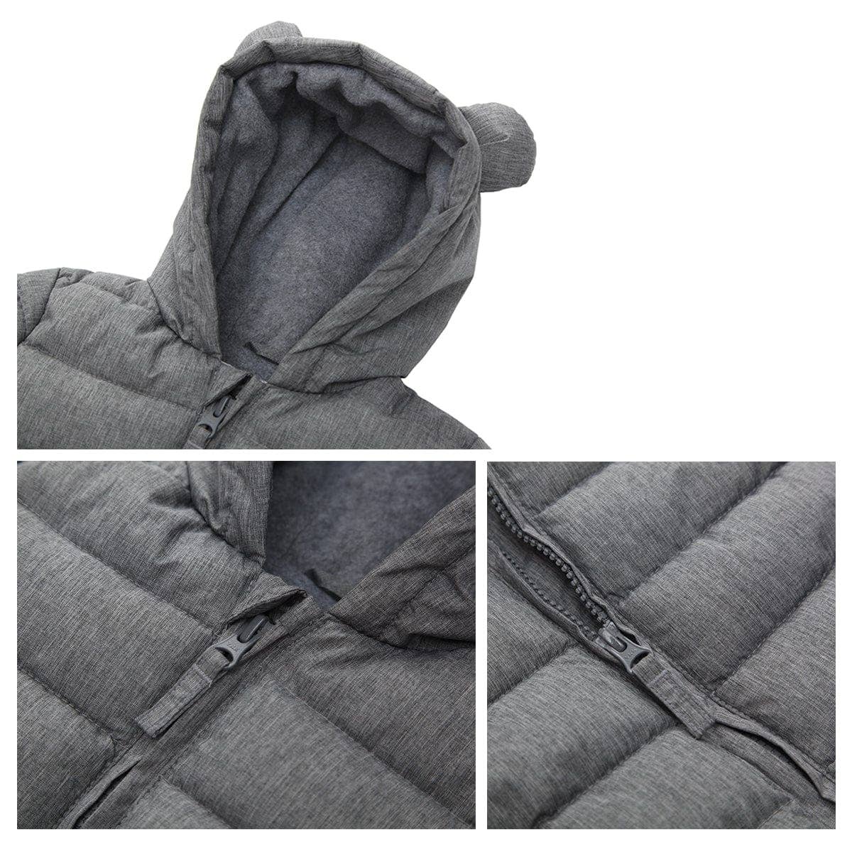 Toddler Boys' Fleece Hooded Puffer Jacket