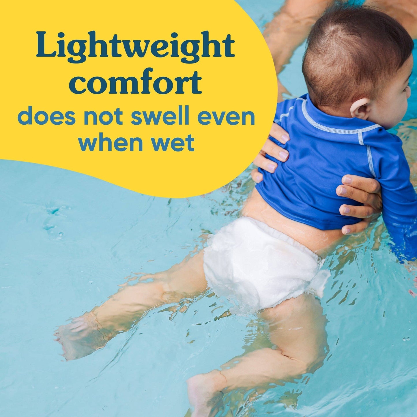 Reusable Swim Diaper with Snaps, Hello Sunshine, 1ct