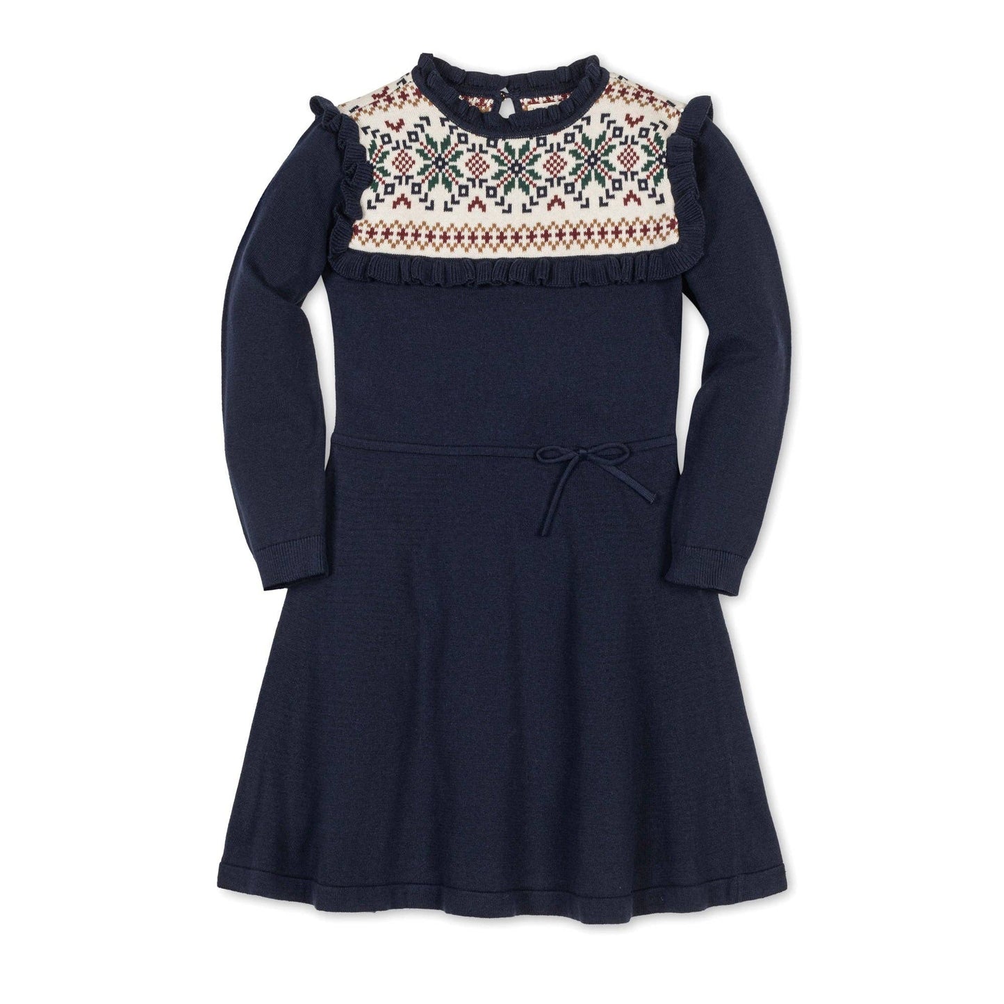 Organic Ruffle Collar Sweater Dress